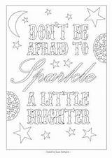 Pages Coloring Printable Moon Adult Back Sheets Colouring Quote sketch template