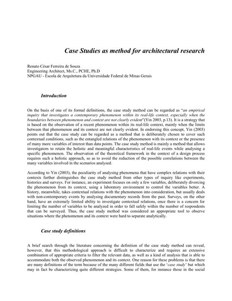case studies  method  architectural research