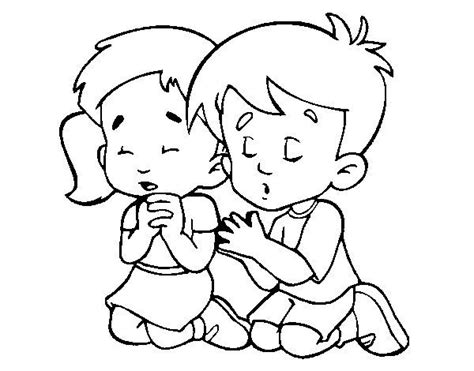 coloring page prayer coloring page praying children  color children