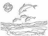 Coloring Pages Dolphin Kids Printable Dolphins Color sketch template