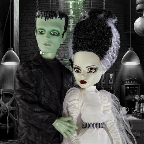 frankenstein and bride of frankenstein monster high skullector doll set