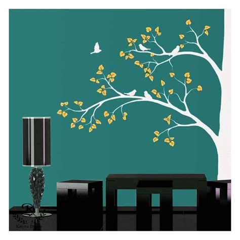 buy kayra decor reusable wall birds   tree stencil  wall