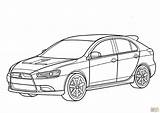 Mitsubishi Coloring Pages Eclipse Print Getcolorings Getdrawings sketch template