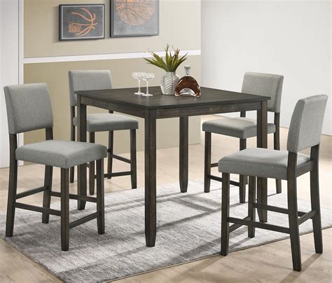 counter height dining table sets cmbk pt pc  pc sania black