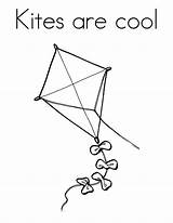 Kite Coloring Kites Printable Pages Kids Drawing Cool Getdrawings Tags sketch template