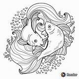 Pisces Coloring Pages Croquis Kunst Stress Zodiac Sketches Sketch Tattoos sketch template