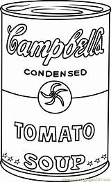 Soup Warhol Andy Coloring Pages Campbell Campbells Drawing Kids Pop Cans Printable Sopa Print Tt Ift Coloringpages101 Drawings Getdrawings Choose sketch template
