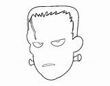 Frankenstein Face Coloring Coloringcrew sketch template