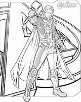 Thor Avengers Coloringonly sketch template
