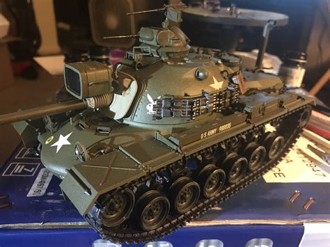 ma patton tank plastic model military vehicle kit  scale  pictures