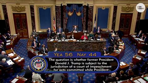 trump impeachment senate votes that trial is constitutional