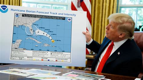 president trump altered map showing hurricane dorians path  black sharpie white house