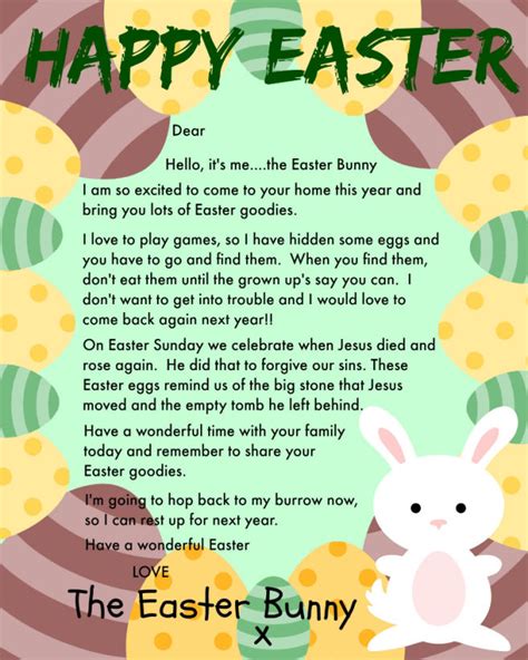 easter bunny letter  kids  love