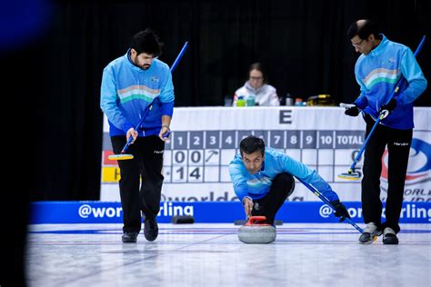 indian teams   mark  world curling ice world curling