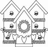 Birdhouse Coloring Pages sketch template