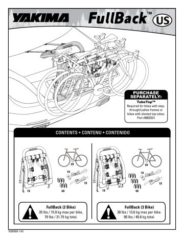 yakima fullback premium trunk bike rack instructions manualzz