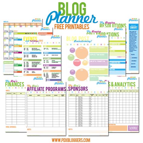 printable blog planner   crafted party