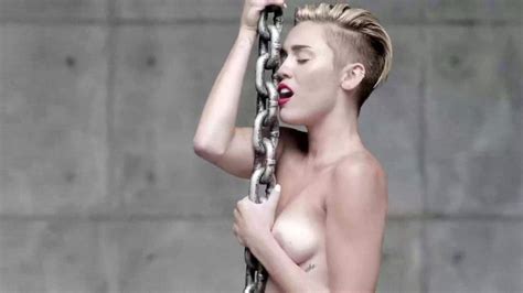 Miley Cyrus Topless Behind The Scenes Of Wrecking Ball Scandal Planet