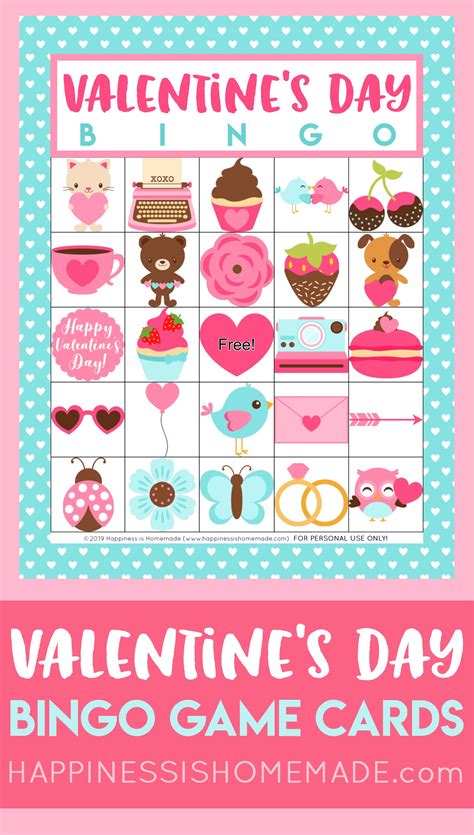 printable valentines bingo  printable