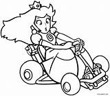 Mario Coloring Kart Pages Print sketch template