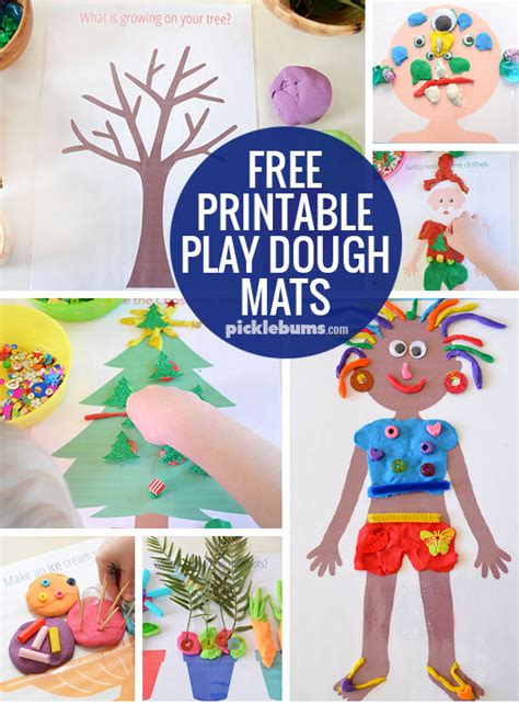 fabulous  printable play dough mats picklebums