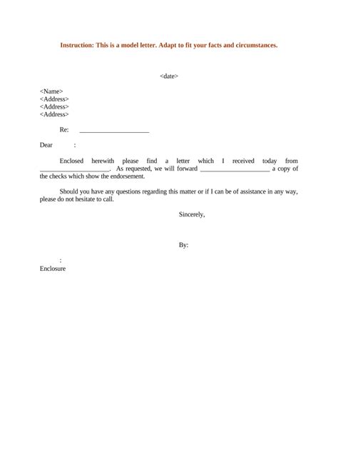 letter correspondence received  template pdffiller