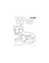 Coloring Ww Letter Printable Pages Wolf Ha sketch template