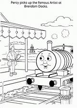Coloring Train Thomas Pages Printable Library Clipart Worksheet sketch template