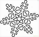 Snowflake Coloring Pages Printable Easy Winter Awesome Ones Little Christmas Kids Simple Preschoolers sketch template