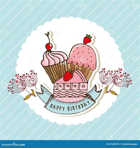 birthday design stock vector illustration  cute celebration