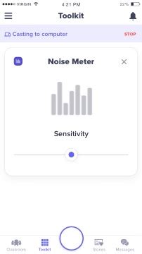 classroom noise meter app teachers monitor class noise levels classdojo