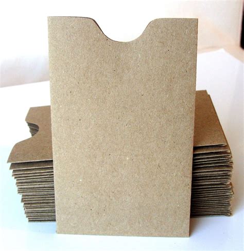 mini brown bag natural kraft paper card sleeve envelopes      etsy