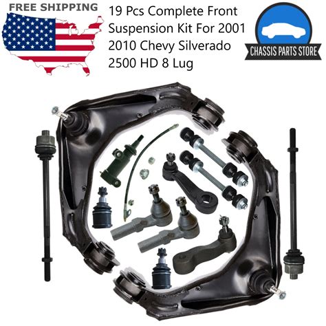 pcs complete front suspension kit    chevy silverado  hd  lug   sale