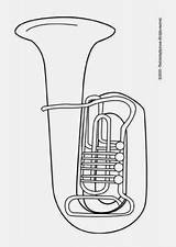 Instrumentos Colorear Viento Tuba Cuerda Percusión sketch template