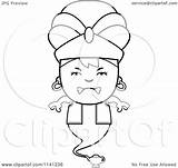 Genie Angry Boy Clipart Thoman Cory Outlined Coloring Cartoon Vector 2021 sketch template