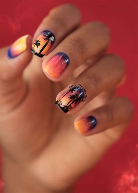sunset sunset nails nail designa beautiful nail designs