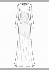 Kleid Technische Vektoren sketch template