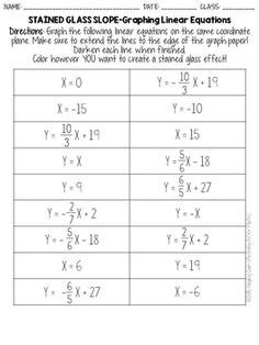 stained glass window math worksheet answers worksheet resource plans