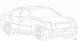 Coloring Pages Cadillac Cts Drawing Getcolorings sketch template