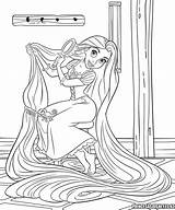 Rapunzel Colorear Princesas Princesa Enredados Camaleon Tangled sketch template