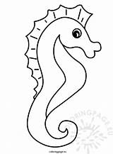 Sea Cute Animal Seahorse Coloring sketch template