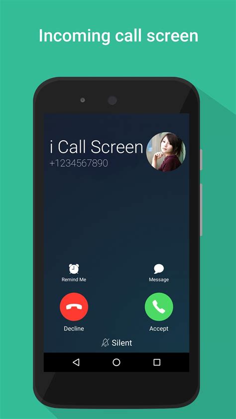 call screen app  call screen smartphone interface vector template mobile app page dark