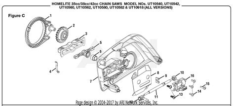 homelite ut   cc chain  parts diagram  figure