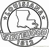 Louisiana Coloring Pages Getcolorings State sketch template