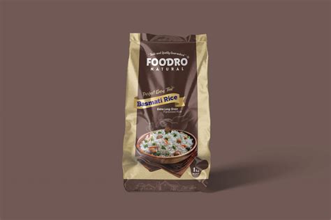 foodro basmati rice package design pixibit design studio