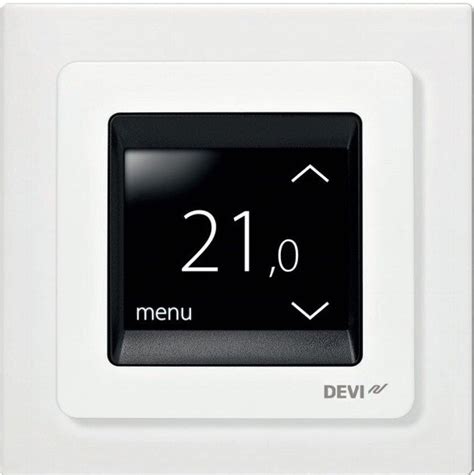 devireg touch programmable thermostat pure white underfloor heating uk