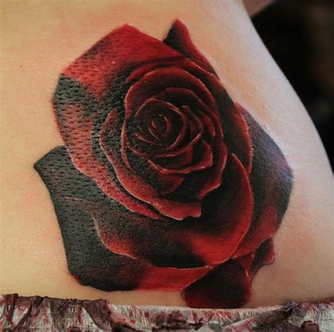 dark black  red rose red rose tattoo black rose tattoos rose