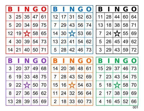 printable bingo cards   page printable bingo cards images