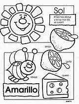Amarillo Preescolar Actividades Aula Olivares Rocio Diversas sketch template