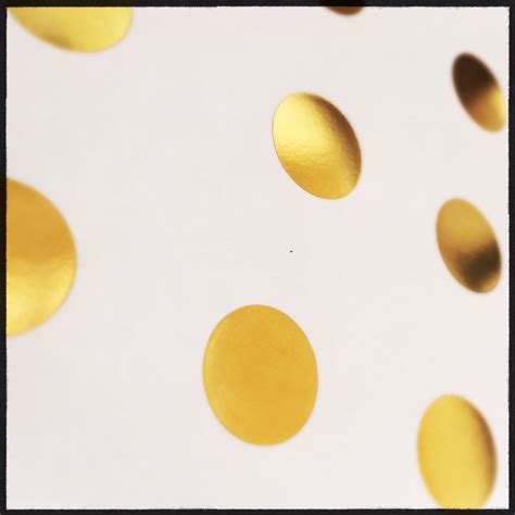 gold polka dots